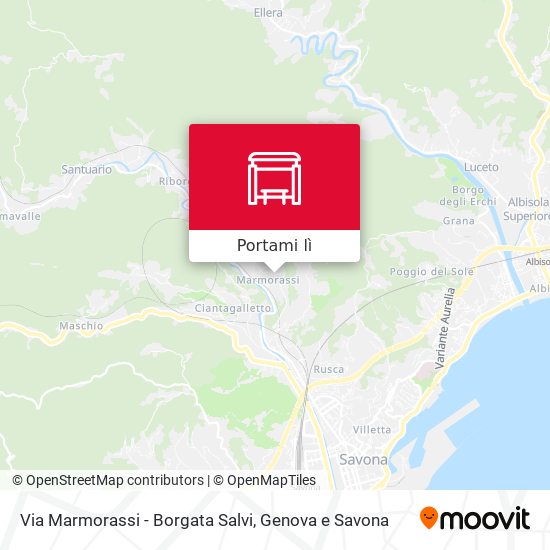 Mappa Via Marmorassi - Borgata Salvi