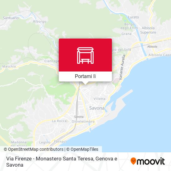 Mappa Via Firenze - Monastero Santa Teresa
