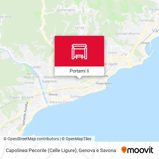 Mappa Capolinea Pecorile (Celle Ligure)