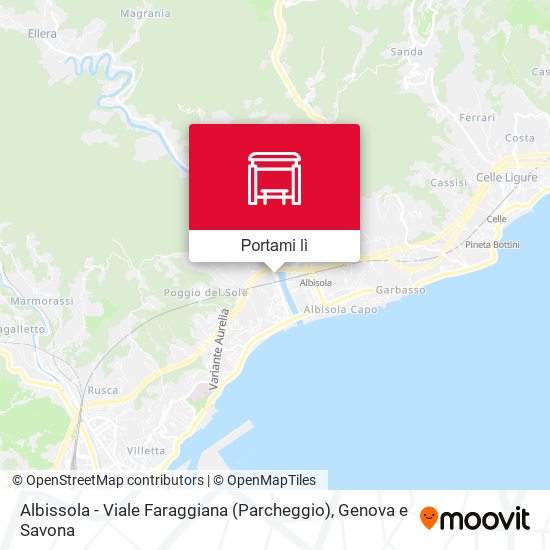 Mappa Albissola - Viale Faraggiana (Parcheggio)