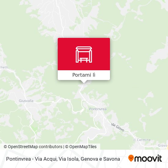 Mappa Pontinvrea - Via Acqui, Via Isola