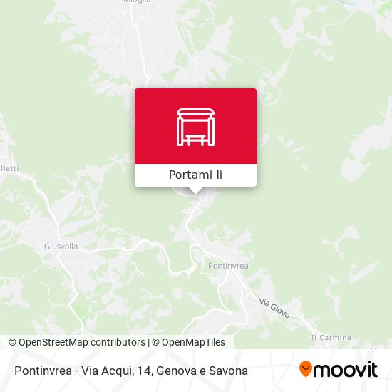 Mappa Pontinvrea - Via Acqui, 14