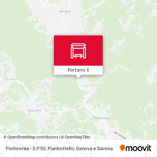 Mappa Pontinvrea - S.P.50, Pianbottello