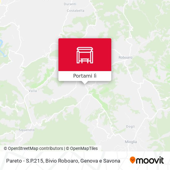 Mappa Pareto - S.P.215, Bivio Roboaro