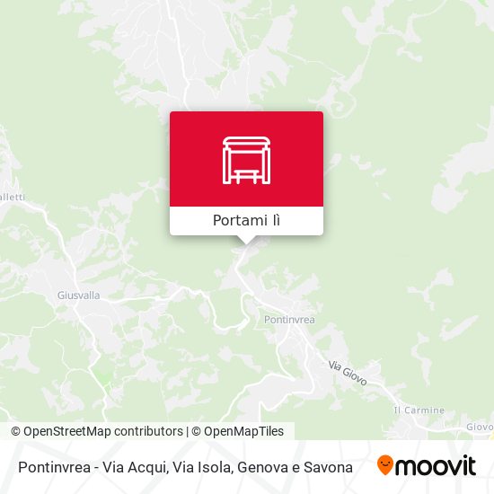 Mappa Pontinvrea - Via Acqui, Via Isola