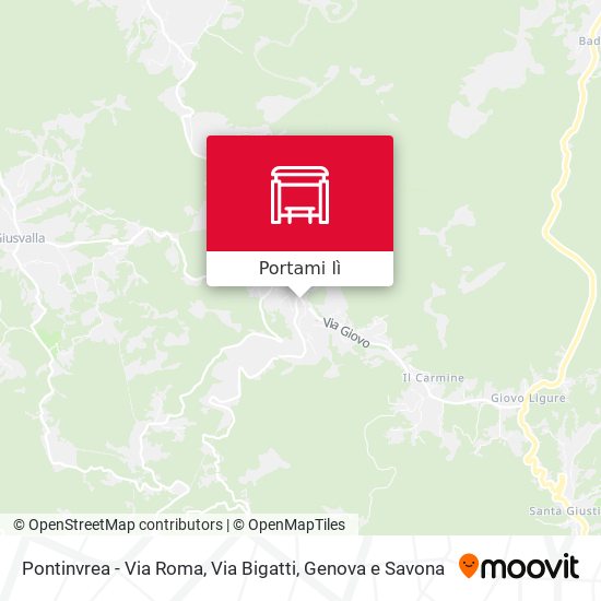 Mappa Pontinvrea - Via Roma, Via Bigatti