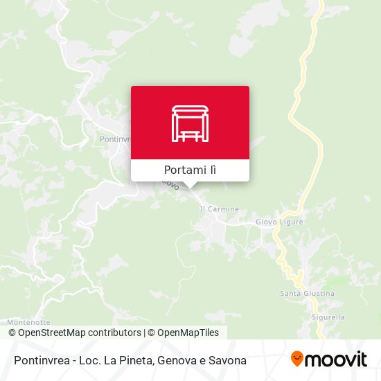 Mappa Pontinvrea - Loc. La Pineta