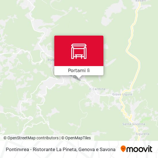 Mappa Pontinvrea - Ristorante La Pineta