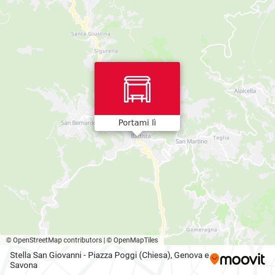 Mappa Stella San Giovanni - Piazza Poggi (Chiesa)