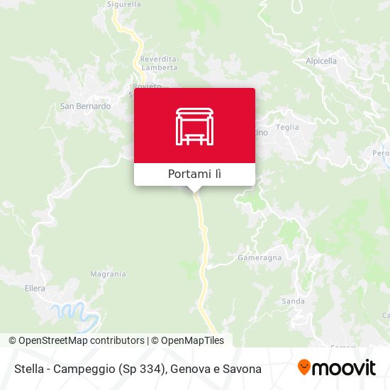 Mappa Stella - Campeggio (Sp 334)