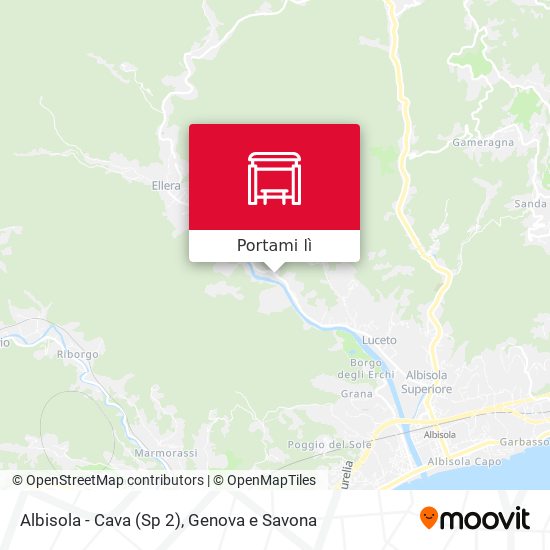 Mappa Albisola - Cava (Sp 2)
