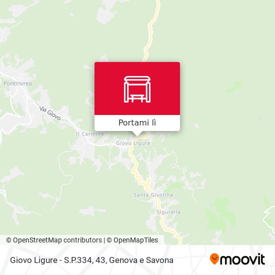 Mappa Giovo Ligure - S.P.334, 43
