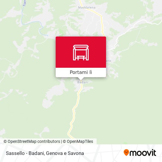 Mappa Sassello - Badani