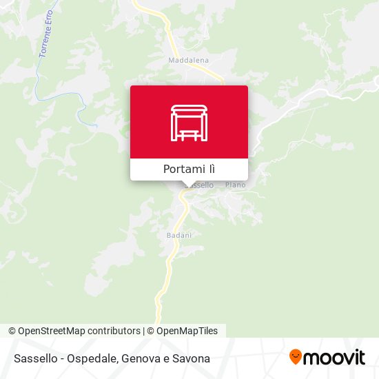 Mappa Sassello - Ospedale