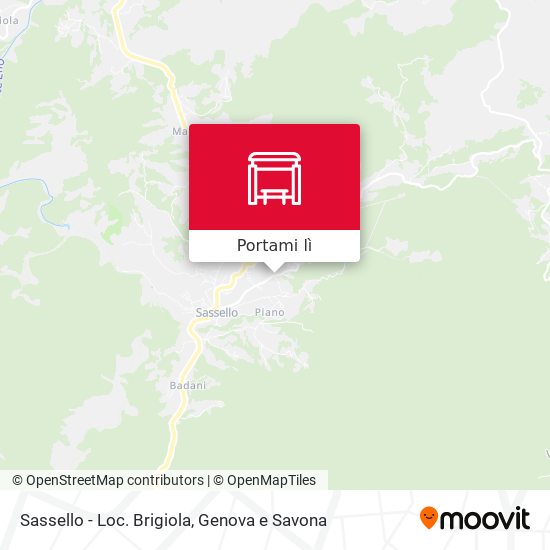 Mappa Sassello - Loc. Brigiola