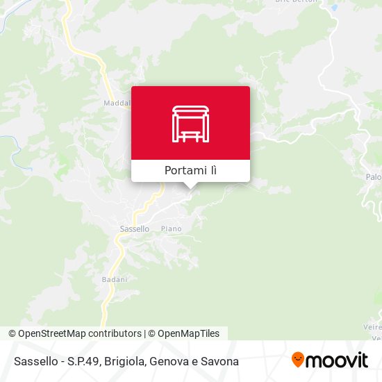 Mappa Sassello - S.P.49, Brigiola