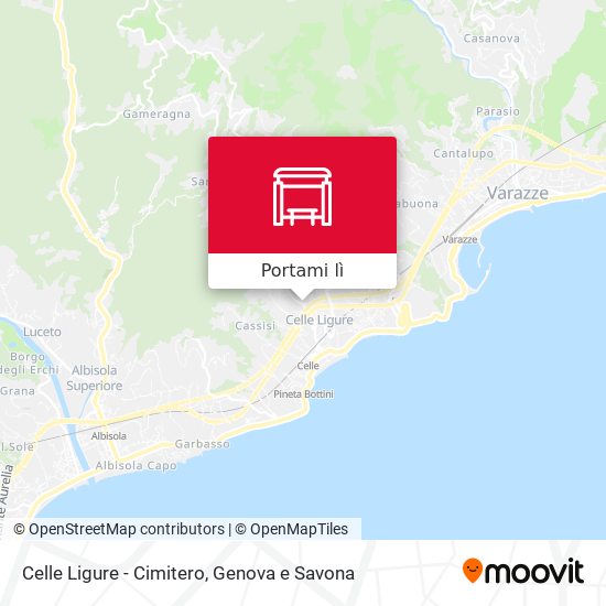 Mappa Celle Ligure - Cimitero