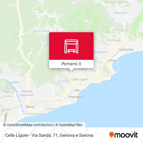 Mappa Celle Ligure - Via Sanda, 71