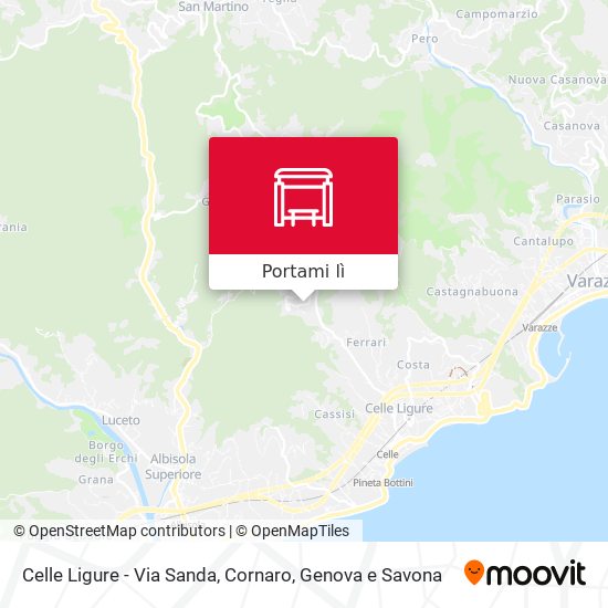 Mappa Celle Ligure - Via Sanda, Cornaro