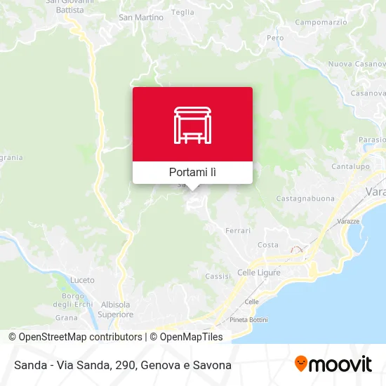 Mappa Sanda - Via Sanda, 290