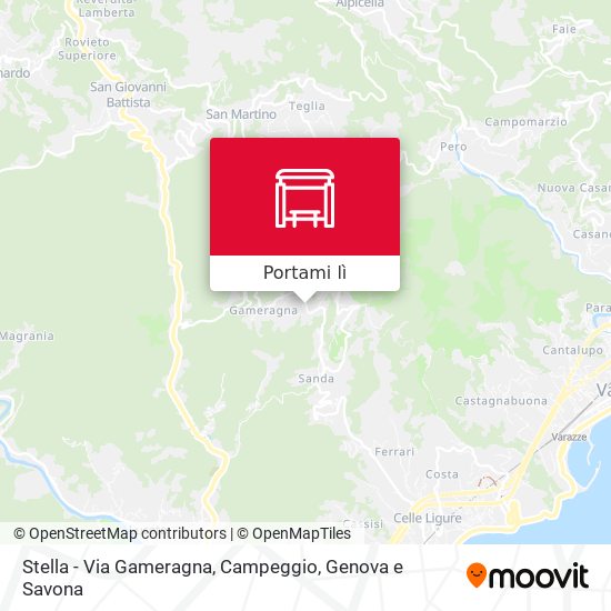 Mappa Stella - Via Gameragna, Campeggio