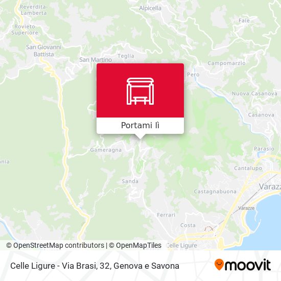 Mappa Celle Ligure - Via Brasi, 32