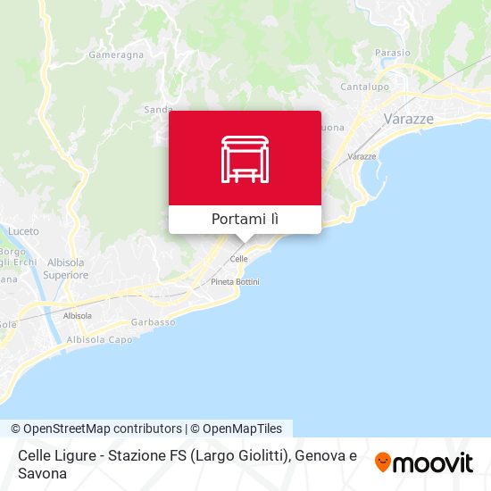 Mappa Celle Ligure - Stazione FS (Largo Giolitti)