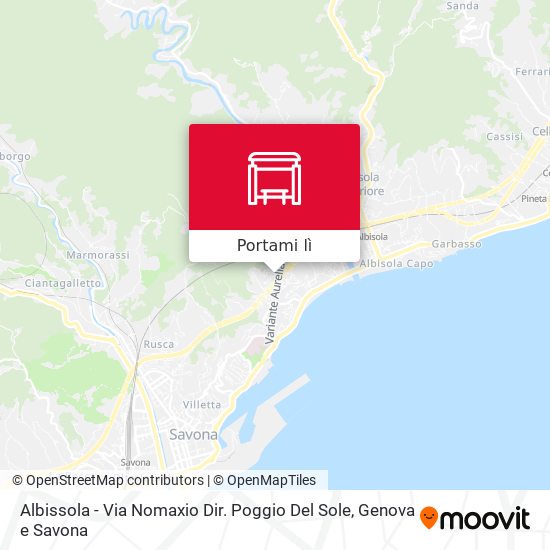 Mappa Albissola - Via Nomaxio Dir. Poggio Del Sole