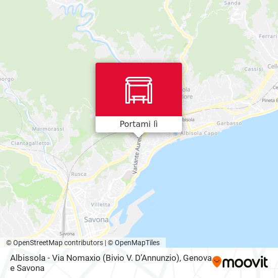 Mappa Albissola - Via Nomaxio (Bivio V. D’Annunzio)