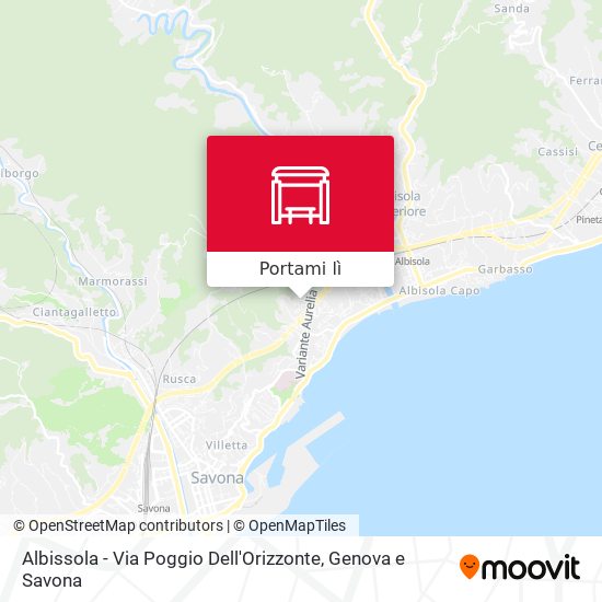Mappa Albissola - Via Poggio Dell'Orizzonte