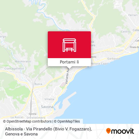 Mappa Albissola - Via Pirandello (Bivio V. Fogazzaro)