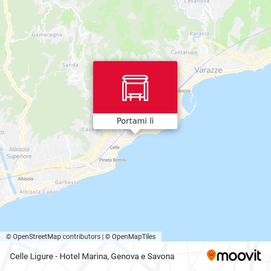 Mappa Celle Ligure - Hotel Marina