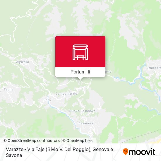 Mappa Varazze - Via Faje (Bivio V. Del Poggio)