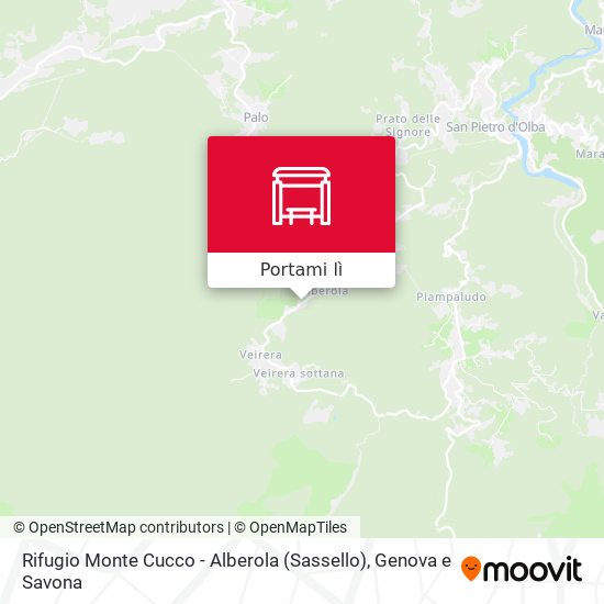 Mappa Rifugio Monte Cucco - Alberola (Sassello)