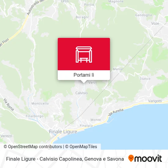 Mappa Finale Ligure - Calvisio Capolinea