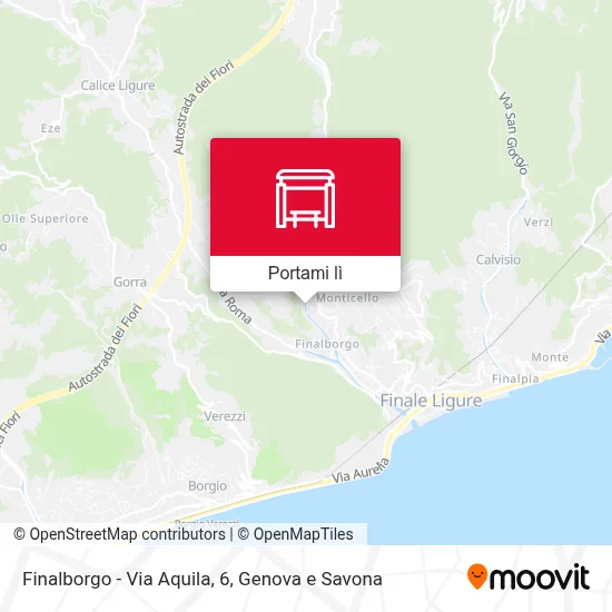 Mappa Finalborgo - Via Aquila, 6