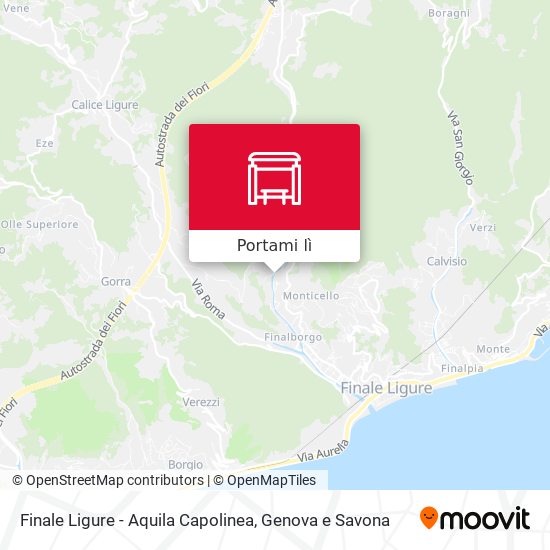 Mappa Finale Ligure - Aquila Capolinea