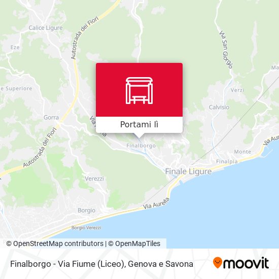 Mappa Finalborgo - Via Fiume (Liceo)