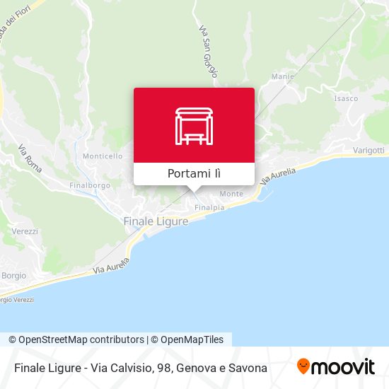 Mappa Finale Ligure - Via Calvisio, 98