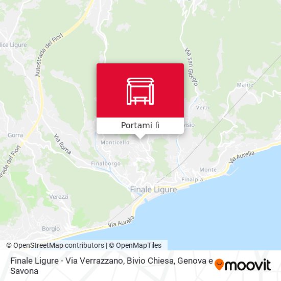 Mappa Finale Ligure - Via Verrazzano, Bivio Chiesa