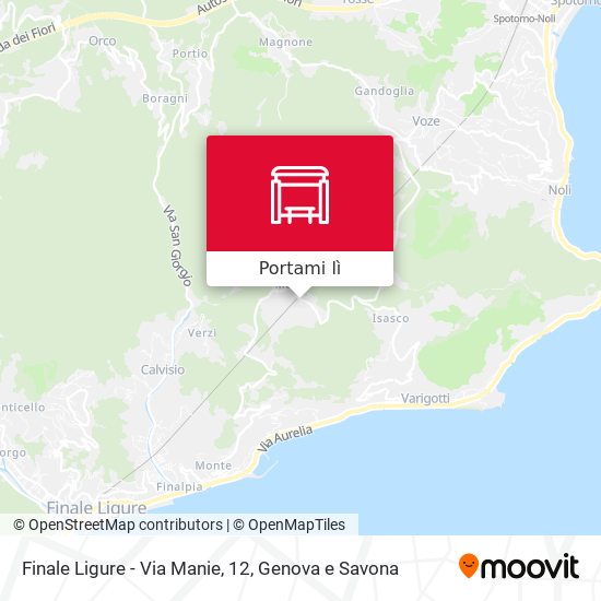 Mappa Finale Ligure - Via Manie, 12