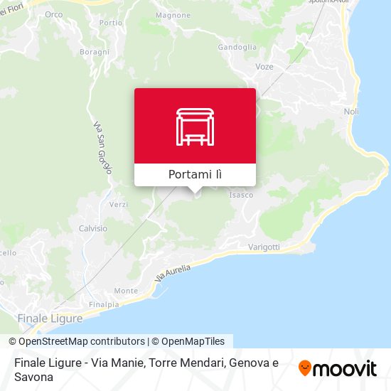 Mappa Finale Ligure - Via Manie, Torre Mendari