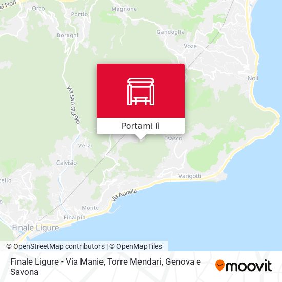 Mappa Finale Ligure - Via Manie, Torre Mendari