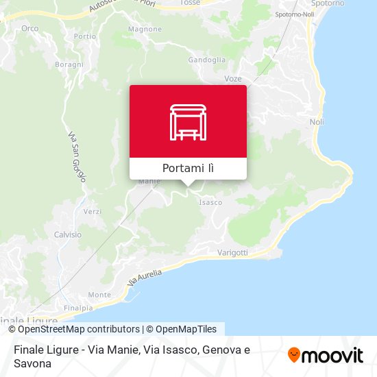 Mappa Finale Ligure - Via Manie, Via Isasco