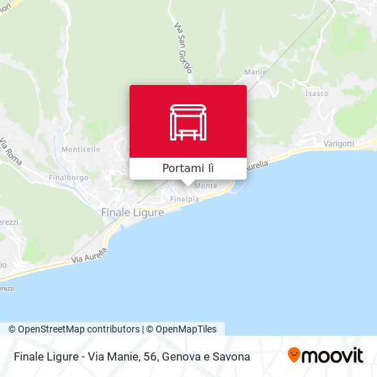 Mappa Finale Ligure - Via Manie, 56
