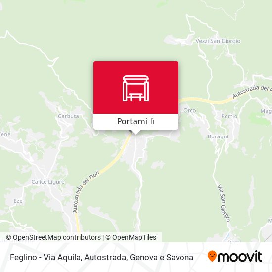 Mappa Feglino - Via Aquila, Autostrada