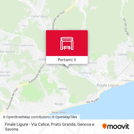 Mappa Finale Ligure - Via Calice, Prato Grande