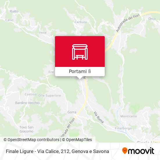 Mappa Finale Ligure - Via Calice, 212