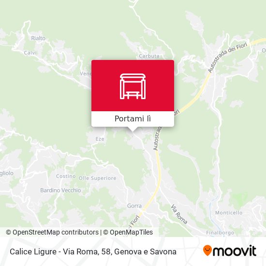 Mappa Calice Ligure - Via Roma, 58