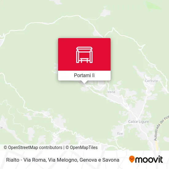 Mappa Rialto - Via Roma, Via Melogno